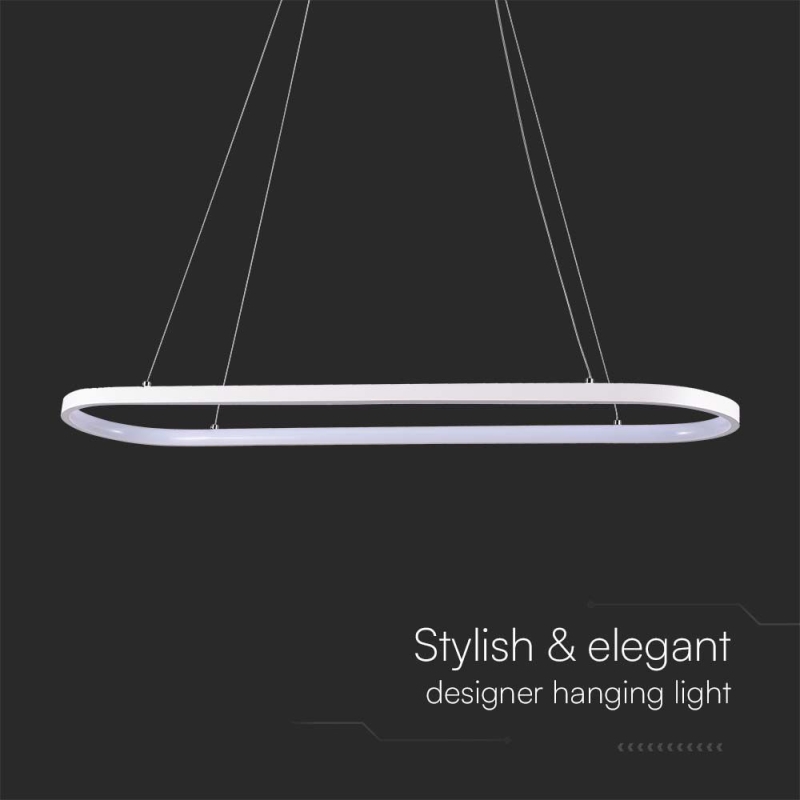 24W LED Полилей (80*20*100CM) 4000K Бяло Тяло