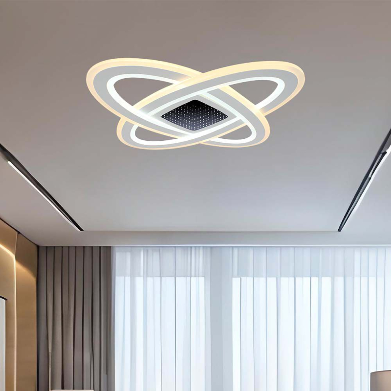 130W LED Плафон За Таван (50*50*5CM) CCT: 3000K+6000K Димираща + Дистанционно