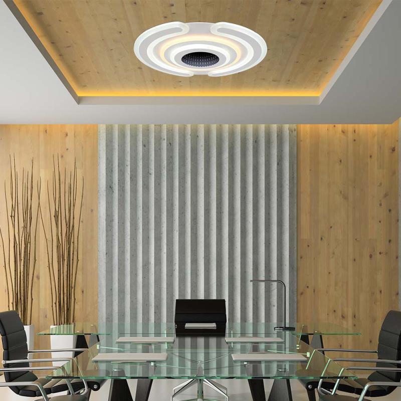 95W LED Плафон За Таван (52*5CM) CCT: 3000K+6000K Димираща + Дистанционно