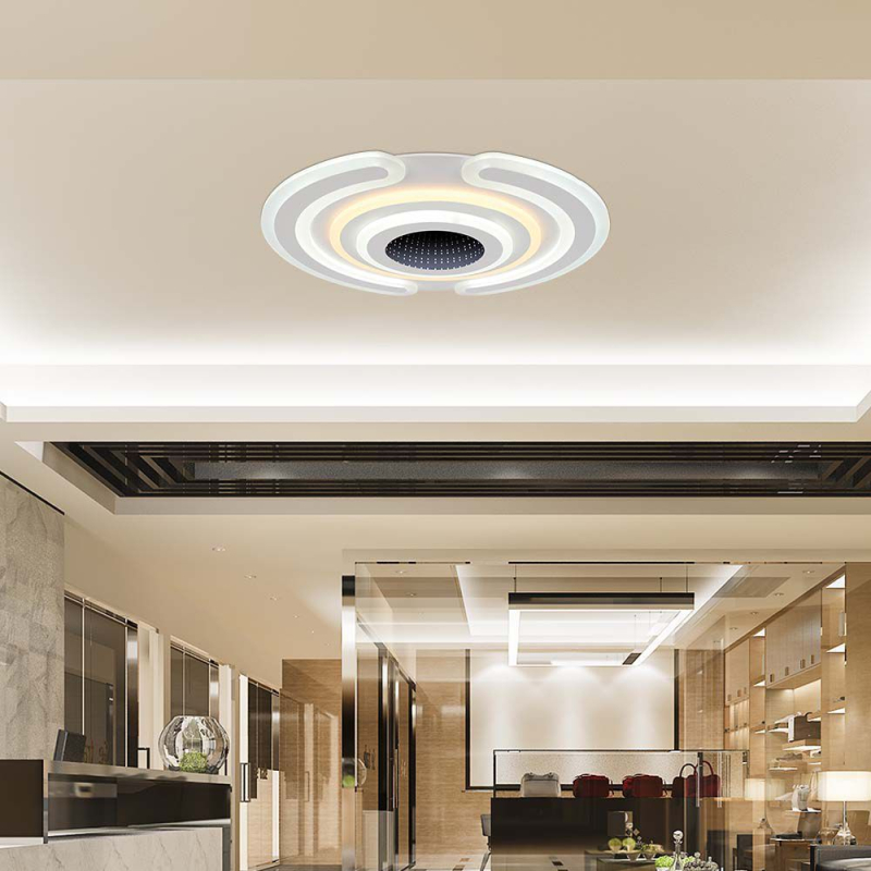 95W LED Плафон За Таван (52*5CM) CCT: 3000K+6000K Димираща + Дистанционно