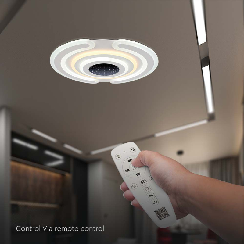 95W LED Плафон За Таван (52*5CM) CCT: 3000K+6000K Димираща + Дистанционно