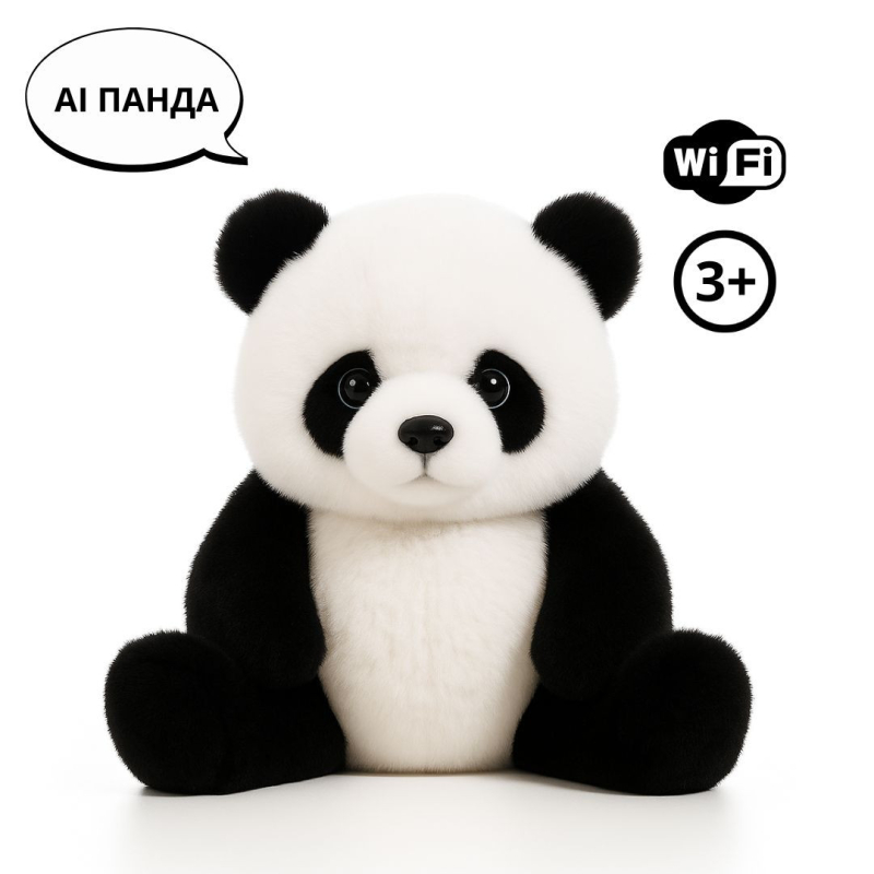 Интерактивна говореща плюшена панда AI PANDA – умна образователна играчка с изкуствен интелект, звук и движение, подходяща за деца над 3 години